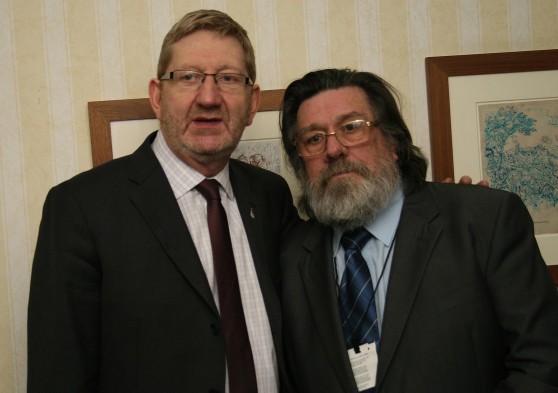 Len McCluskey and Ricky Tomlinson