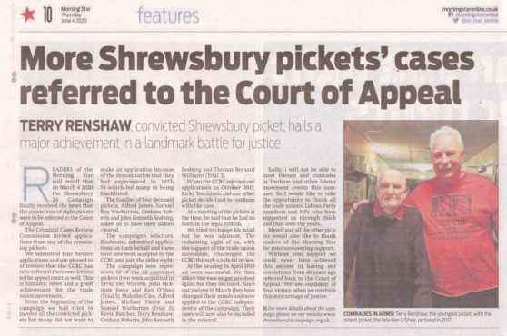 Scan of the Morning Star article