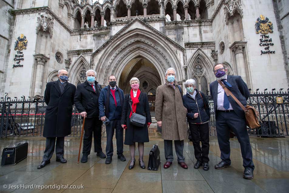 The Shrewsbury Pickets outside the Court of Appeal Feb 2021